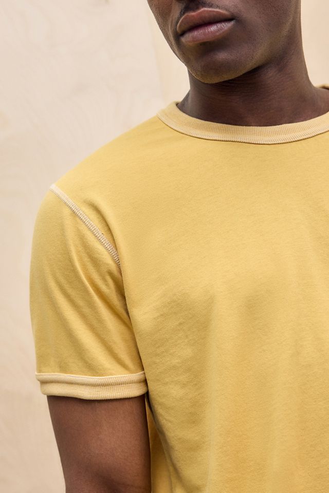 T-shirt Ringer Gialla Semplice UO #2