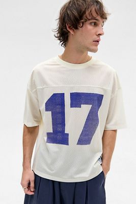 iets frans... Ecru Kurzarm Airtex Sport T-Shirt