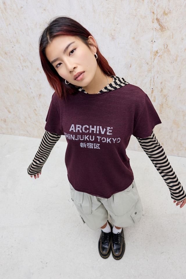Camiseta UO Archive de Manga Corta de Algodón Slub #5