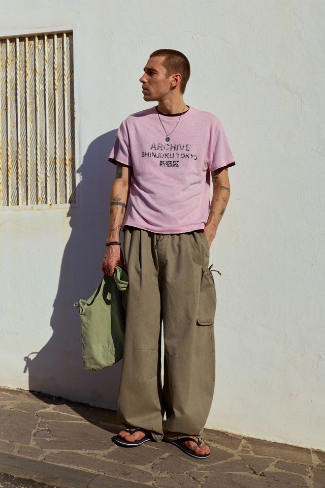 UO Pink Archive Short Sleeve Slub T-Shirt #1