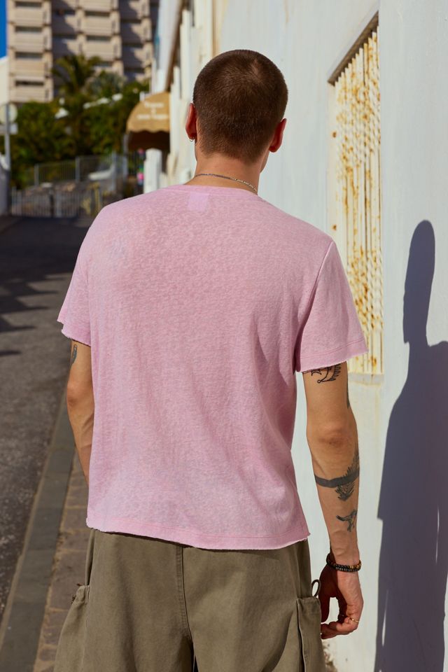 UO Pink Archive Short Sleeve Slub T-Shirt #3