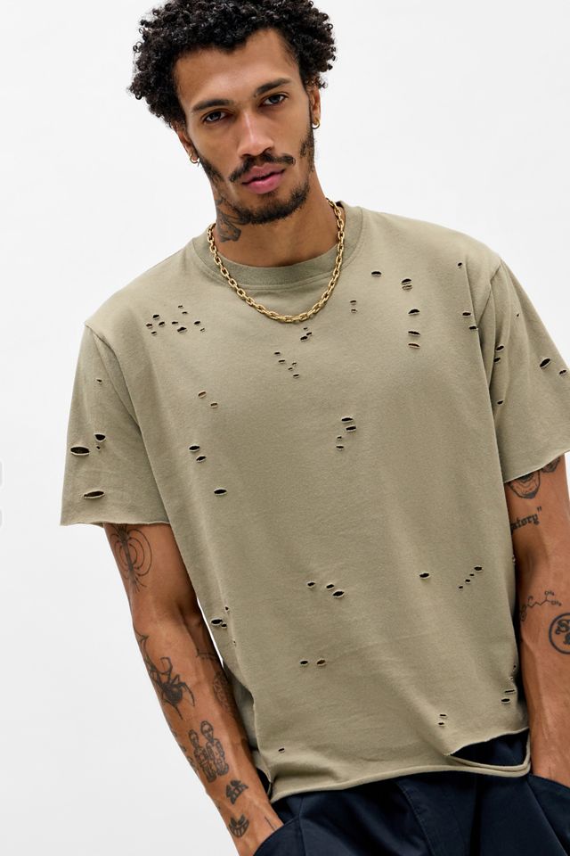 Archivis Distressed Kurzarm-T-Shirt #1