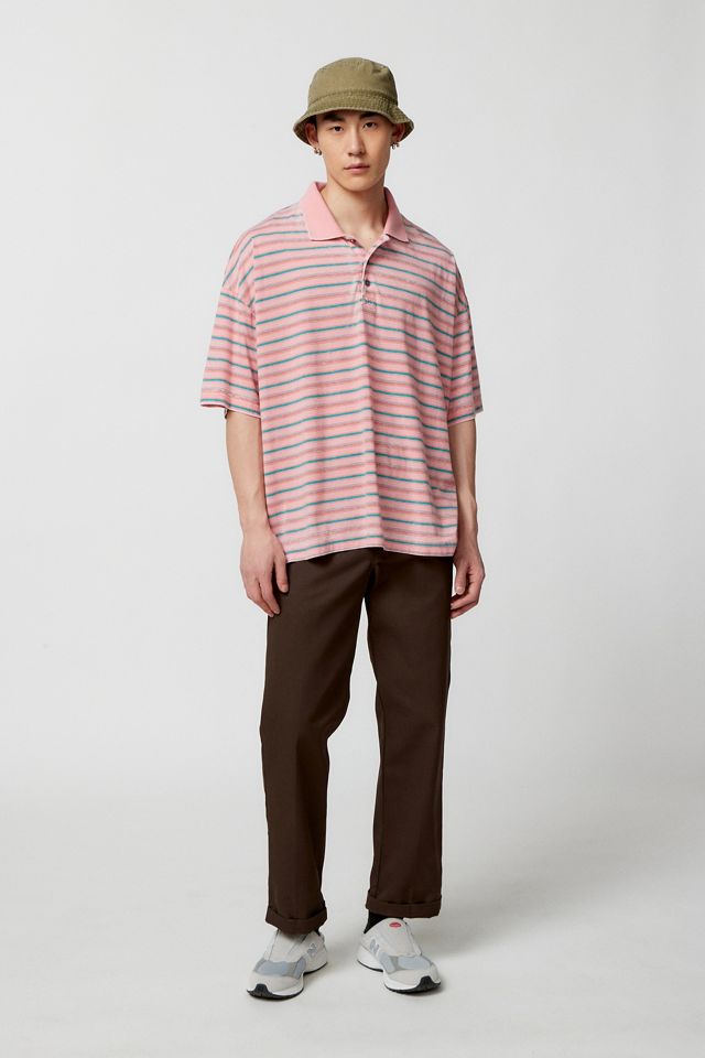 BDG Polo Burnout Berkshire a strisce rosa  #1