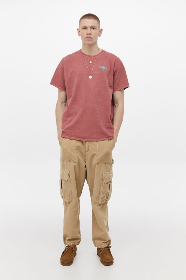 UO – T-Shirt in Rot mit aufgesticktem Auge  #2