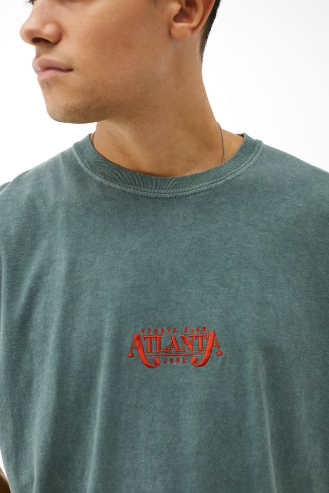 UO – T-Shirt „Atlanta“ in Blaugrün mit Stickerei #2