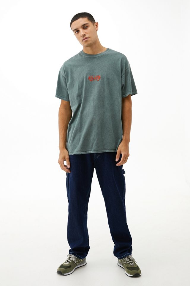UO – T-Shirt „Atlanta“ in Blaugrün mit Stickerei #3