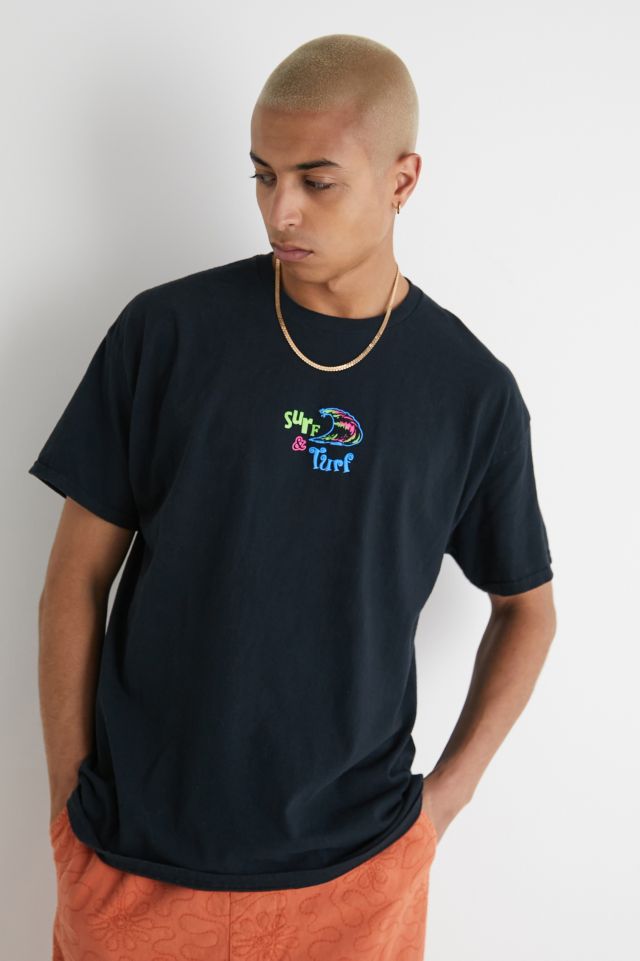 UO Black Surf & Turf T-Shirt | Urban Outfitters UK