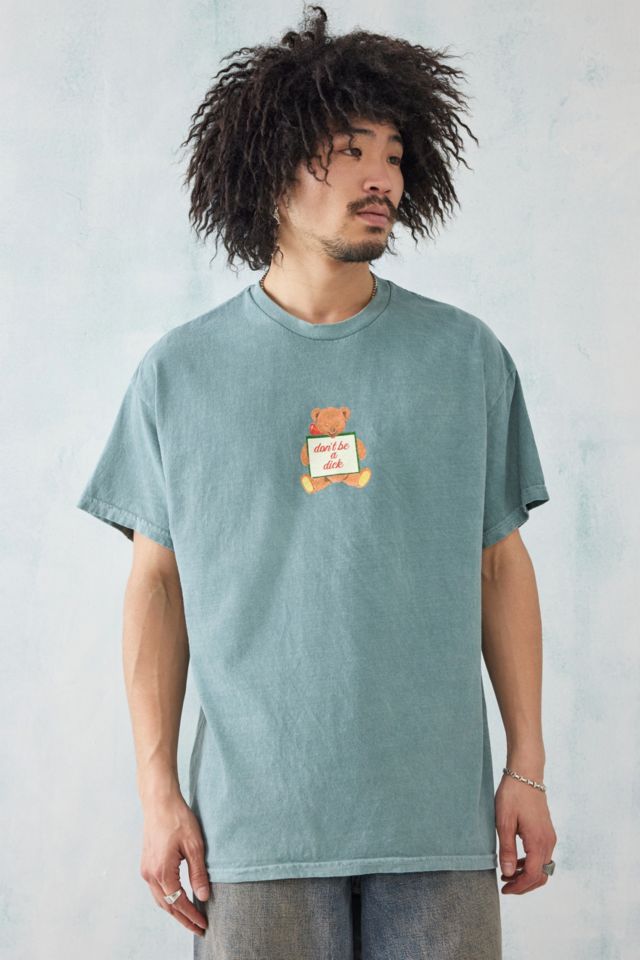 UO Teal Don't Be A D*ck T-Shirt | Urban Outfitters UK