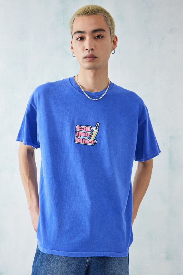 T-shirt UO Bleu Call You Later #1