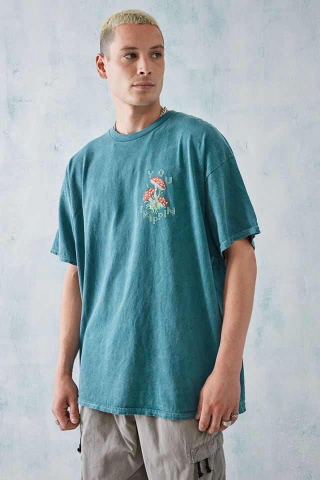 UO Teal You Trippin T-Shirt  #1