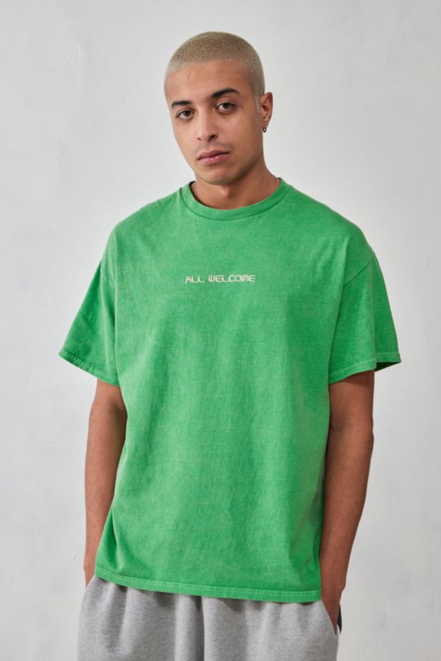 UO Green All Welcome T-Shirt | Urban Outfitters UK