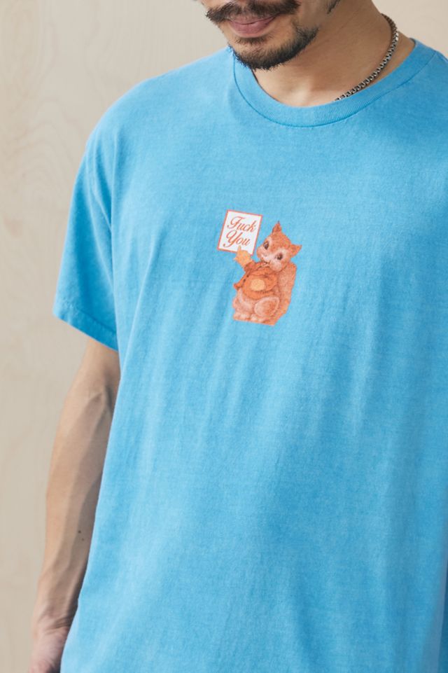 UO Blue F You Squirrel T-Shirt #1