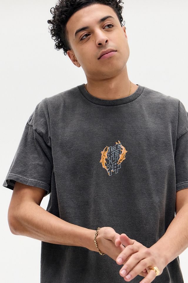 T-shirt UO Noir Koi Poisson #2
