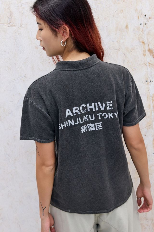 Haut polo archive Archivis noir délavé #4