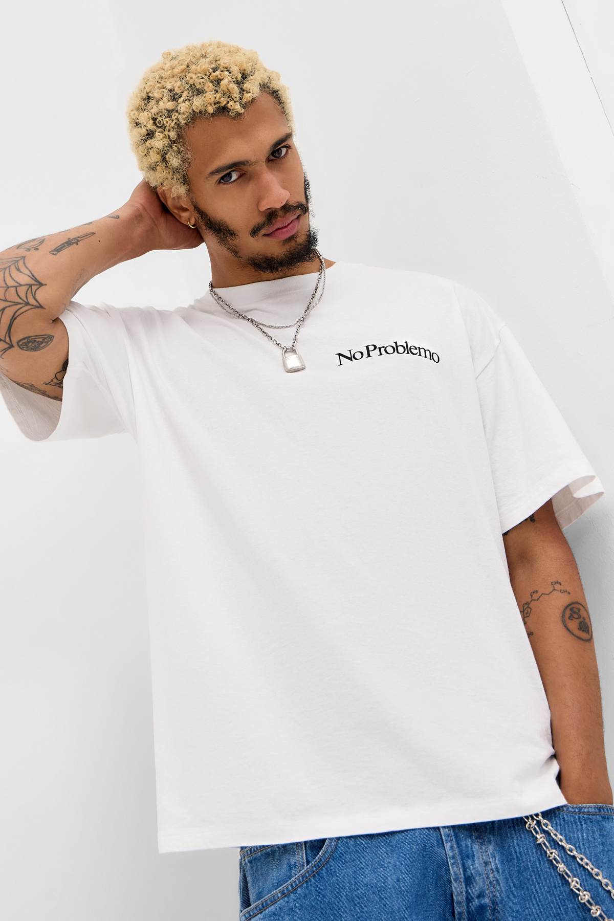No Problemo White Mini Logo T-Shirt