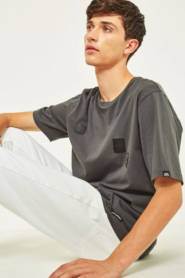 Camiseta barata Monday Multi Patch Dark Grey #2