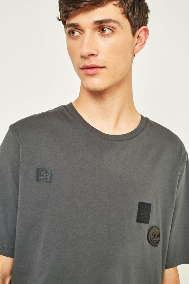Camiseta barata Monday Multi Patch Dark Grey #5
