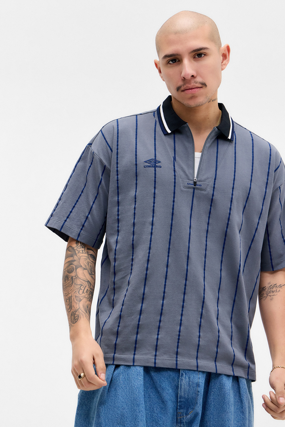 Umbro UO Exclusive Grey Pinstripe T-Shirt