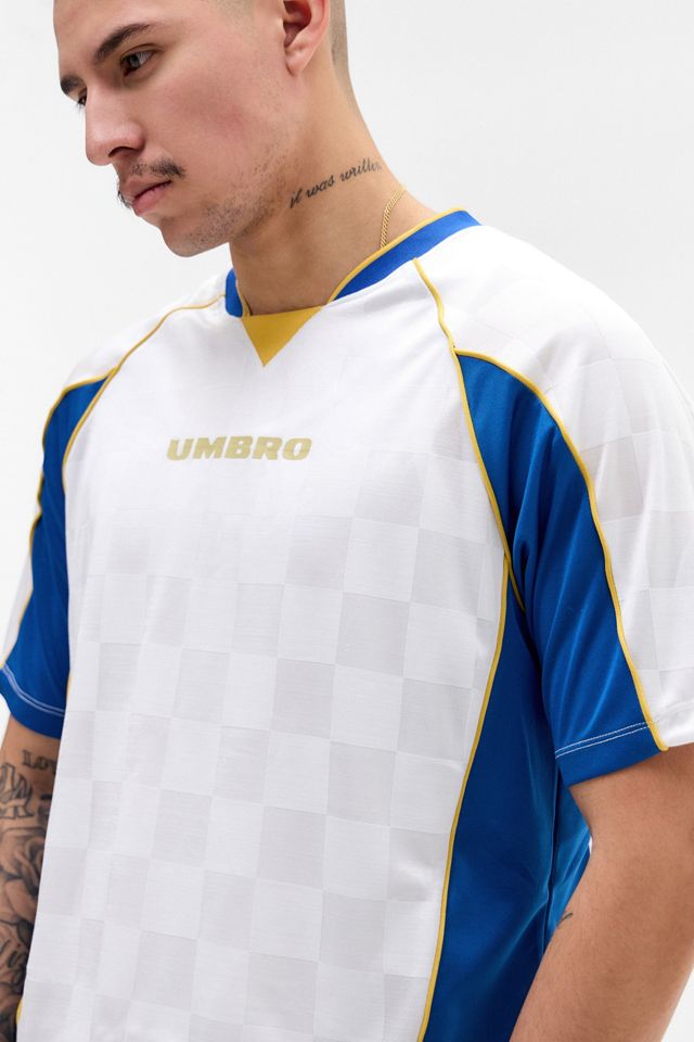 Umbro T-shirt con pannelli in bianco brillante #1