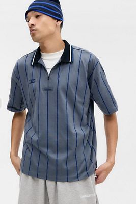 Umbro UO Exclusive Grey Pinstripe Polo Shirt