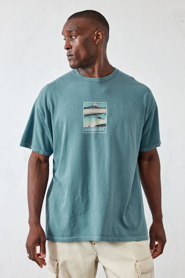 UO Navy Hokusai Print T-Shirt #1
