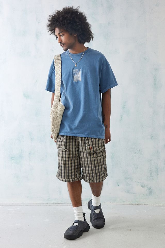 UO - T-shirt à broderie Hokusai bleu  #2