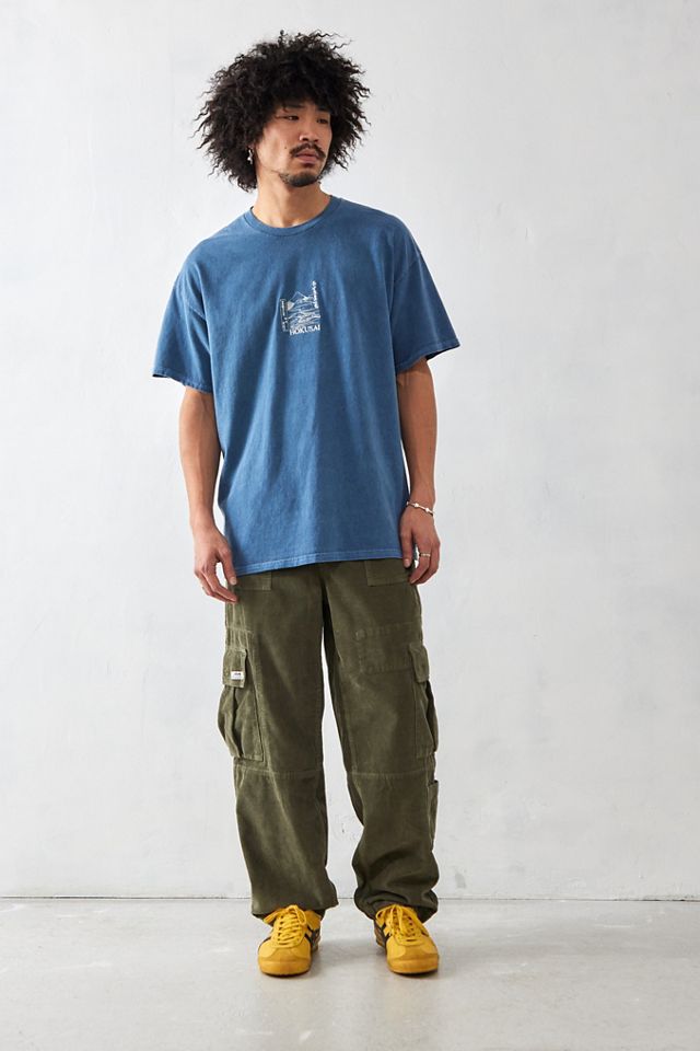 UO Blue Hokusai Mountain Motif T-Shirt  #2