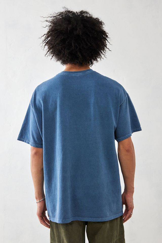 UO Blue Hokusai Mountain Motif T-Shirt  #3