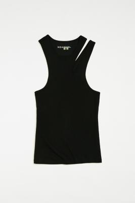 KOTO Black Cut-Out Ribbed Tank Top | Urban Outfitters UK