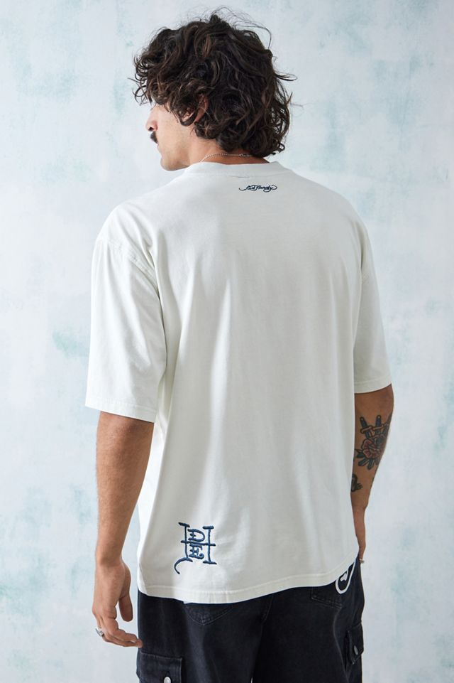 Ed Hardy - T-shirt Dragon Soul blanc, exclusivité UO #1
