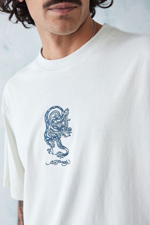 Ed Hardy - T-shirt Dragon Soul blanc, exclusivité UO #3