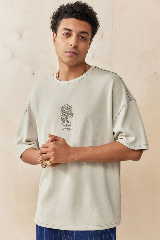 Ed Hardy UO Exclusive Dragon Soul Waffle T-Shirt | Urban Outfitters UK