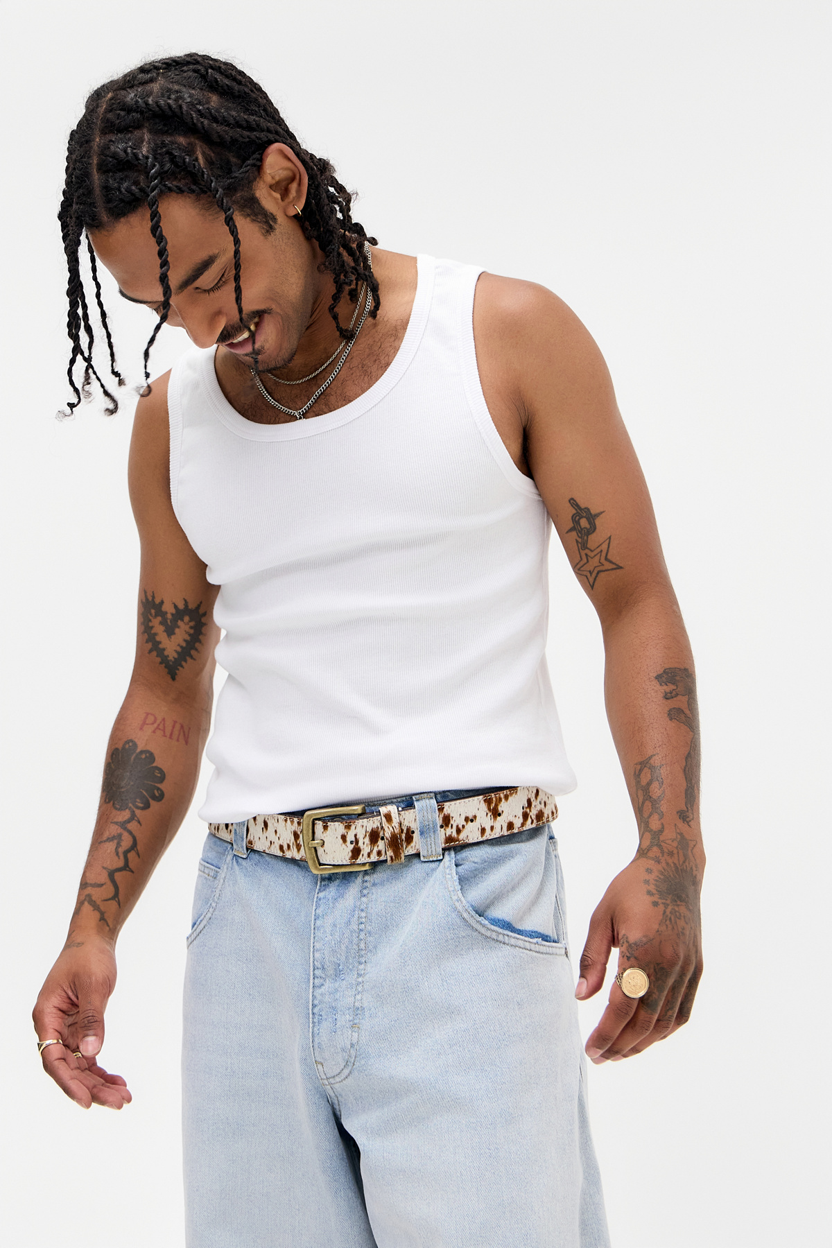 BDG White Ribbed Vest
