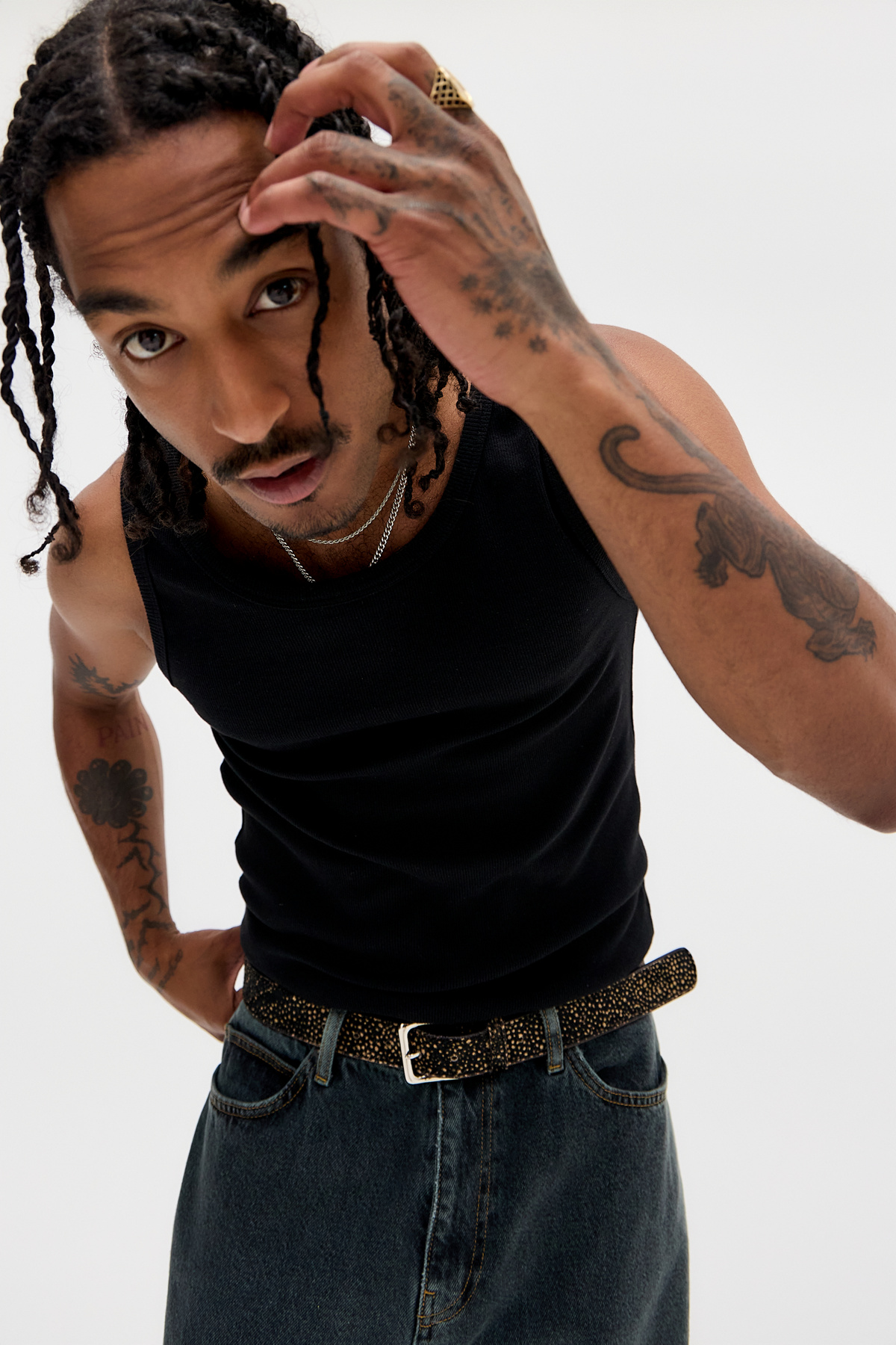 BDG Black Ribbed Vest