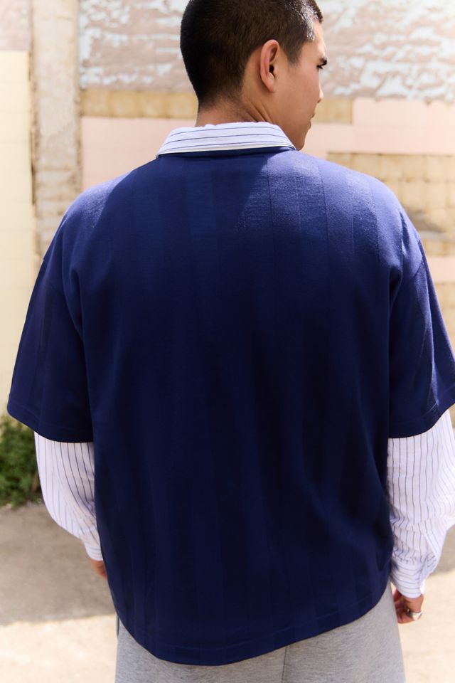 iets frans... Navy World Short Sleeve Football T-Shirt #3