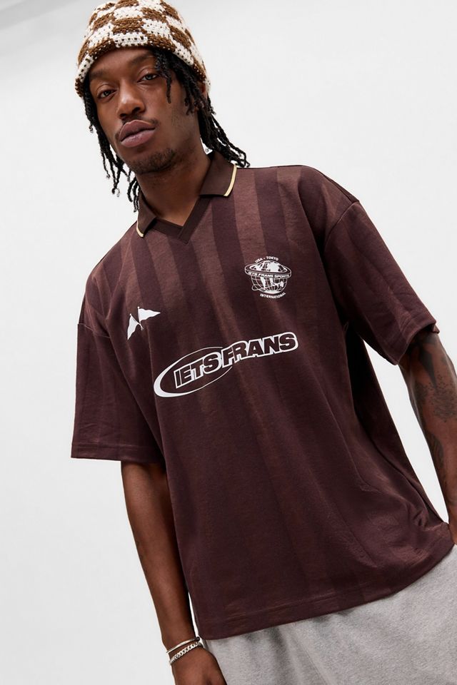 iets frans... T-shirt de football marron à manches courtes #1