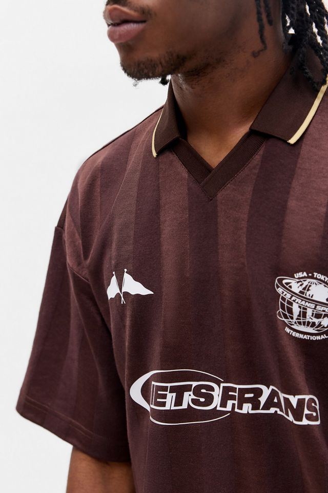 iets frans... T-shirt de football marron à manches courtes #2