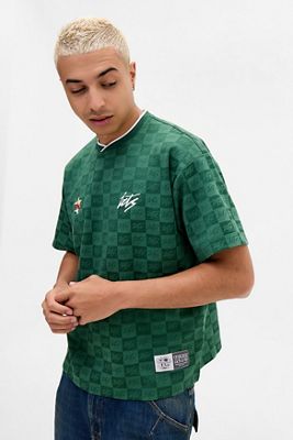 iets frans... Green Check Short Sleeve Football Shirt