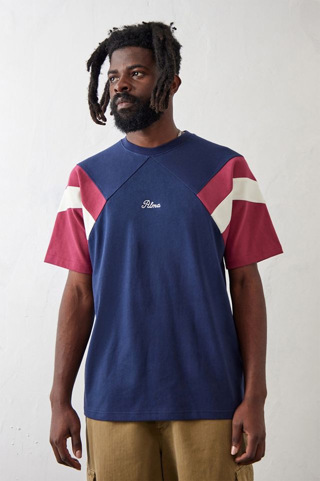 Alma De Ace Camiseta Naoki Azul Azul y Borgoña
