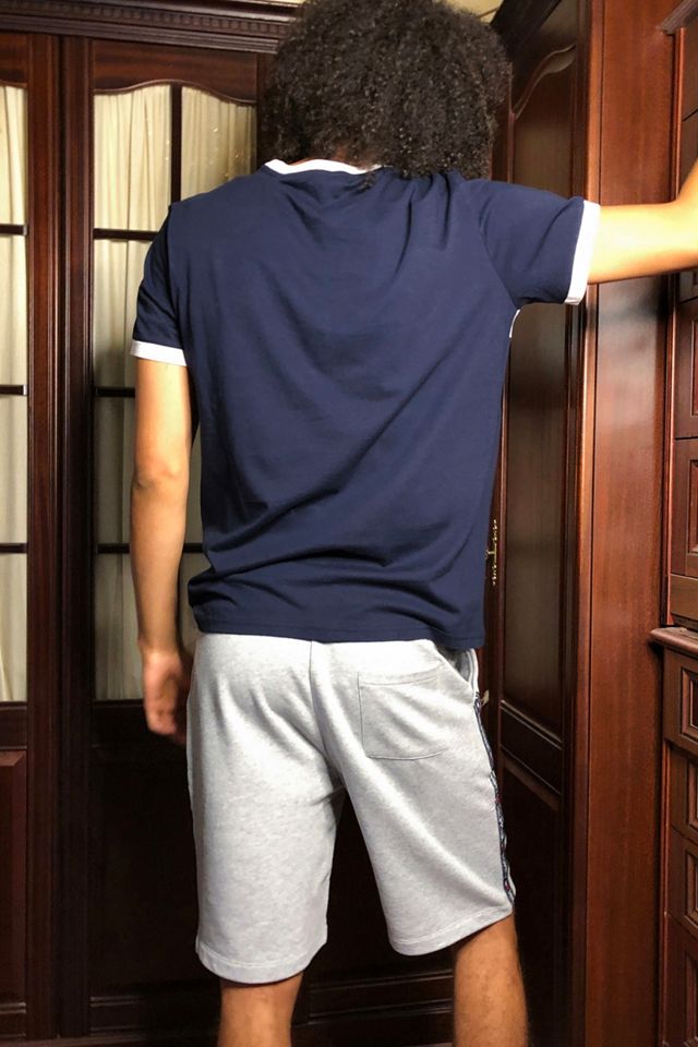 Tommy Hilfiger Taped Sleeve Navy Lounge T-Shirt #3
