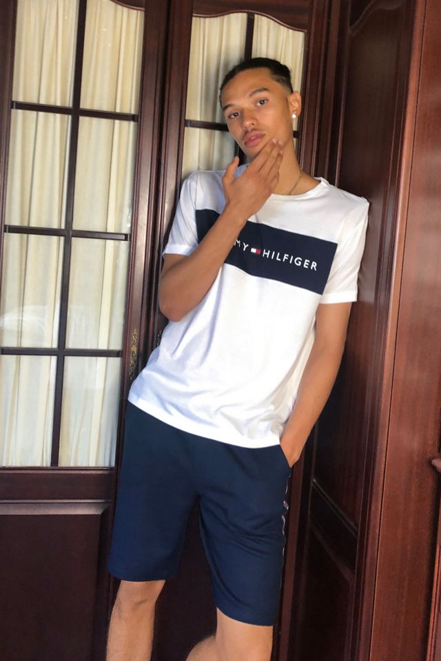 Tommy Hilfiger Taped Navy Lounge Track Shorts #1