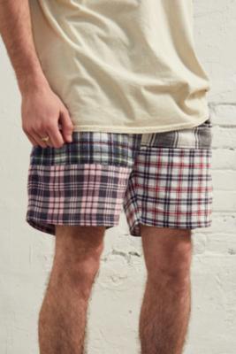 Commodity Stock Patchwork Check Shorts - Assorted M at Urban Outfitters