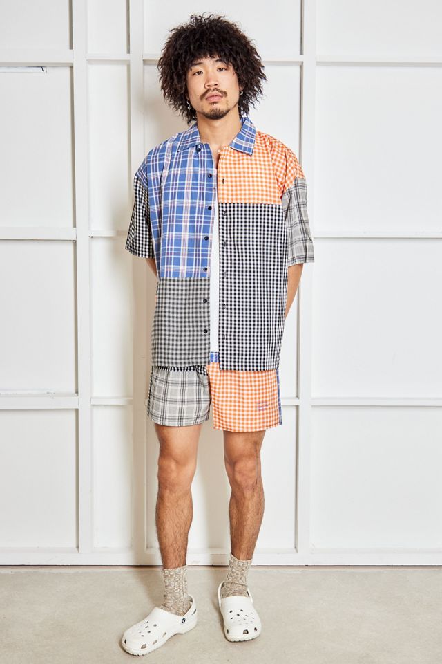Commodity Stock Lounge Patchwork Check & Gingham Shorts #2
