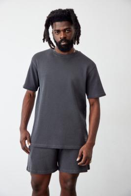 Commodity Stock Recycled Black Lounge Waffle T-Shirt - Black L at Urban Outfitters