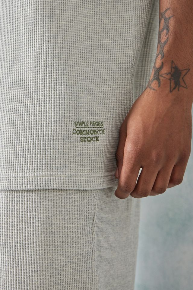 UO Oat Waffle Knit Lounge T-Shirt  #1