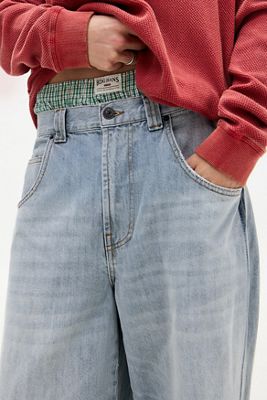 BDG Green Check Woven Boxer Shorts