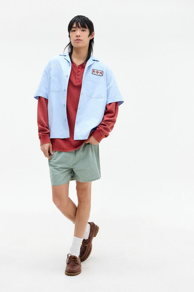 BDG Green Check Woven Boxer Shorts #2