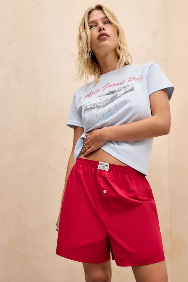 BDG Rote Gewebte Boxershorts #1
