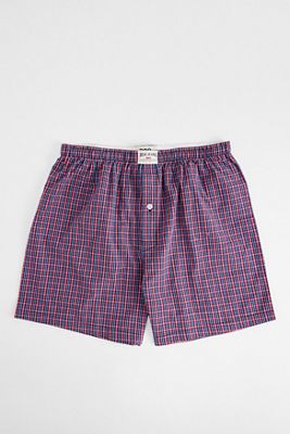 Boxer a Quadri Blu Navy e Rosso BDG
