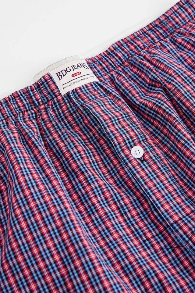 Boxer a Quadri Blu Navy e Rosso BDG #1